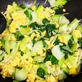 aokin0u0's cooksnap of when they made チンゲン菜とふわふわ卵の中華炒め.