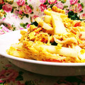 yangpa's cooksnap of when they made みつば香る♡長芋とカニカマの卵炒め.