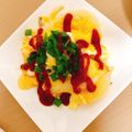 ゆっぴCooking's cooksnap of when they made ✿玉ねぎに卵とﾁｰｽﾞ✿.