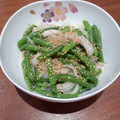 IZUMI949's cooksnap of when they made いんげんと玉ねぎのバター炒め★.