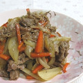 umemodoki's cooksnap of when they made ♪春野菜と牛肉のごまだれ炒め♪.