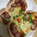 みりん調味料's cooksnap of when they made 簡単餃子の皮でピザ.