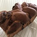 桜の里's cooksnap of when they made パウンド型で手軽に♡Wチョコのミニ食パン.