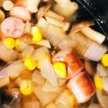 ふにやまら's cooksnap of when they made コーン・しめじ・玉ねぎのコンソメスープ.