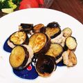 ねこまこ♪'s cooksnap of when they made 茄子の鶏ミンチ挟み焼き.