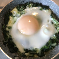Yokchina's cooksnap of when they made 目玉焼きのほうれん草添え（トルコ）.