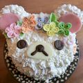 くまぴこ222's cooksnap of when they made ☆リラックマ・フェイス☆のキャラケーキ.