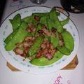みやよも's cooksnap of when they made スナップエンドウの消費に☆ベーコン炒め.