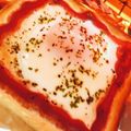oyuking's cooksnap of when they made 大好き★目玉焼きトースト.