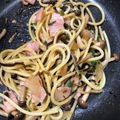 ああおおりりんんごご's cooksnap of when they made 覚書　塩昆布とベーコンの和風パスタ.