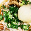 67luna's cooksnap of when they made おくらとなめこのおろしぶっかけそうめん♪.