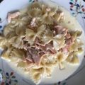 R2016's cooksnap of when they made スモークサーモンのクリームパスタ.