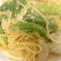にゃんこりんご's cooksnap of when they made スナップエンドウと明太子のパスタ.