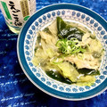 ふたごゆき's cooksnap of when they made ワカメとレタスのかき玉スープ.