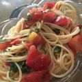 プチプチみかん's cooksnap of when they made 簡単♡絶品トマトの冷製ジェノベーゼパスタ.