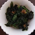 小麦粉【100g】's cooksnap of when they made ほうれん草の茎とわかめの梅干しあえ.