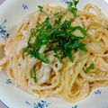 ちびっことんとん's cooksnap of when they made 簡単！濃厚！時短！たらこクリームパスタ.