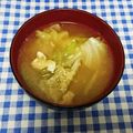 ととろ＆めい's cooksnap of when they made 新玉ネギ、春キャベツのお味噌汁.