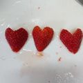 虹ママちゃん's cooksnap of when they made ハートのいちご.。o○.