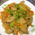 クックB5U8UQ☆'s cooksnap of when they made 簡単おいしい☆大根とごぼうのキムチ煮.