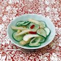Satoco❋'s cooksnap of when they made らっきょ漬けにきゅうりで✿楽々酢の物.
