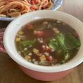 ゆいランラン's cooksnap of when they made 1分で♪トマトとレタスのイタリアンスープ.