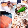 ミニcooking's cooksnap of when they made 一度に２品♪時短で楽々♪鮭と炊き込みご飯.