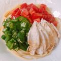☆ちえみん's cooksnap of when they made トマトとオクラとツナの冷製パスタ.