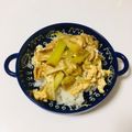 くいきんぐ's cooksnap of when they made 作るのも財布も疲れた時は油揚げでキツネ丼.