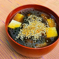 島子☆'s cooksnap of when they made 無駄無し♪煮豚等煮汁で☆ワカメスープ.