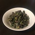 こいぃおちゃ's cooksnap of when they made ひき肉とニラの黒チャーハン★.