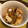 ♪でこ♪'s cooksnap of when they made たこと長芋のガーリックソテー.