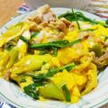 なおきんとん's cooksnap of when they made ガッツリ飯！豚バラ肉とニラの卵とじ丼.
