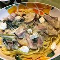 ♪でこ♪'s cooksnap of when they made さつま芋とほうれん草のチーズパスタ♫.