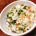 ちゃちゃまる26's cooksnap of when they made 肝臓を丈夫に！　春菊とサクラエビご飯☆.