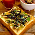 中村ベーカリー's cooksnap of when they made 葱×牛蒡の和風トースト　生姜風味.