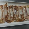 三つ星母ちゃん's cooksnap of when they made 材料3つde簡単！パリパリハムチーズ餃子.