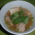 Jock's cooksnap of when they made さんまのすり身（つみれ）汁.