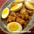 ママぽちゃ's cooksnap of when they made 鶏手羽元とゆで卵の煮もの.
