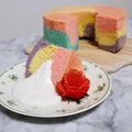 ぽめchan's cooksnap of when they made ゆめかわレインボーシフォンケーキ♥゛.