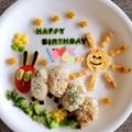 kmbvf's cooksnap of when they made はらぺこあおむし 1歳誕生日ワンプレート.