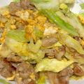 ♡meyco♡'s cooksnap of when they made 豚バラ肉とキャベツと卵の中華炒め.