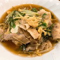 まめこ8888's cooksnap of when they made 豚肉と水菜と卵の炒め蒸し(丼).