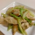 あんみつ☆'s cooksnap of when they made ＊　セロリと鶏肉のしょうが風味塩炒め　＊.