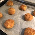 m posi's cooksnap of when they made 発酵なし！ゴマ入りきな粉パン.