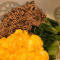 whalesway's cooksnap of when they made ふんわりそぼろの3色丼.