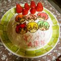 neconaroot's cooksnap of when they made すとぷりキャラチョコデコレーションケーキ.
