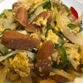 ゆきんちょさん's cooksnap of when they made ☆弁当おかず玉葱とウィンナーの玉子炒め☆.
