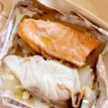 KIKO0716's cooksnap of when they made 冷凍可！離乳食後期☆鮭のホイル焼き.