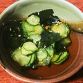 ☆ゆいぴまま☆'s cooksnap of when they made 簡単◎きゅうりとわかめの酢の物.